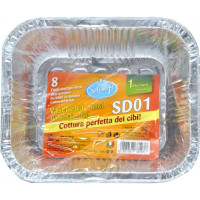 Soft Soft vaschette alluminio sd01 8 pz 1 porzione