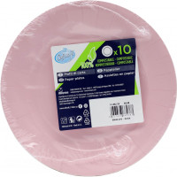 Soft Soft piatti carta dessert rosa x10