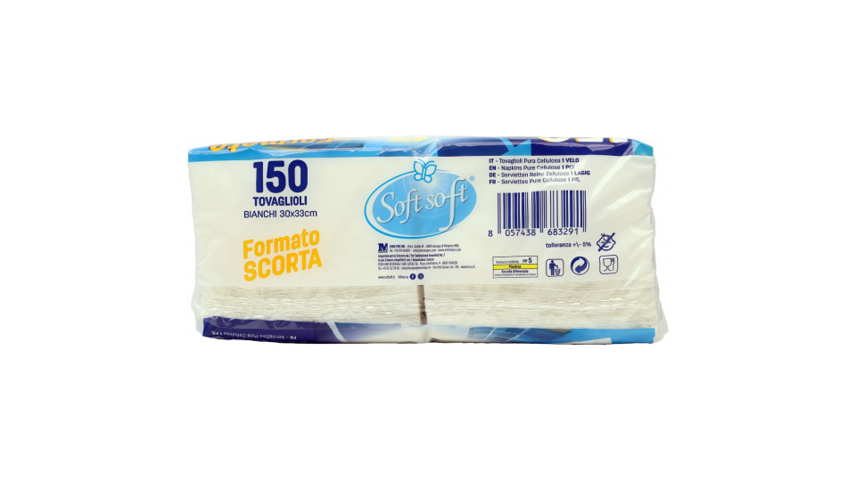 Soft Soft tovagli monovelo cm.30x33 pz.150