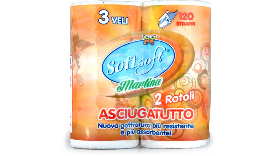 Soft Soft casa 2 rotoli martina colorata
