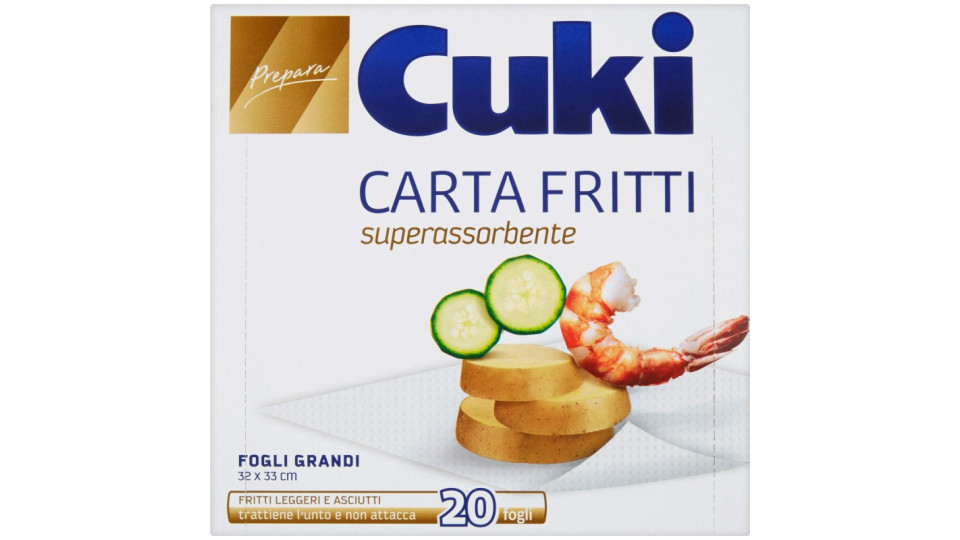 Cuki Prepara Carta Fritti (20 fogli da 32 x 33 cm)