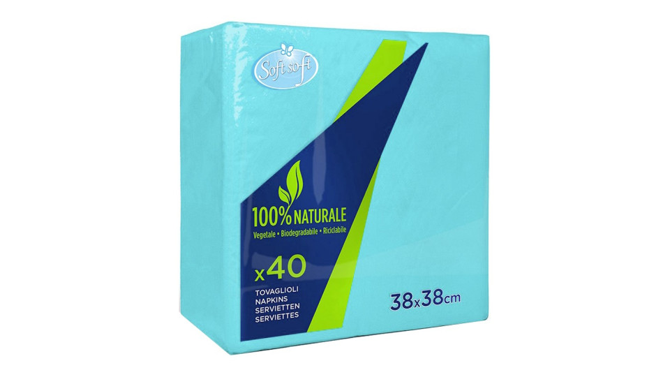 Soft Soft tovaglioli azzurro 38x38cm x40