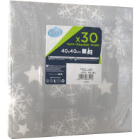 Soft Soft tovaglioli natale decorati argento cm.40x40 pz.30