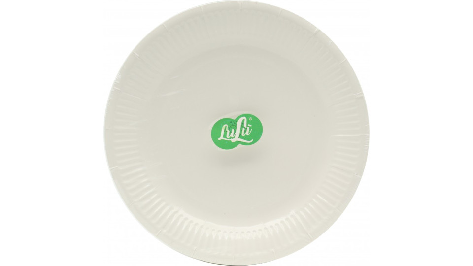 Lulu' piatti piani 23 cm bianco riciclabili x20
