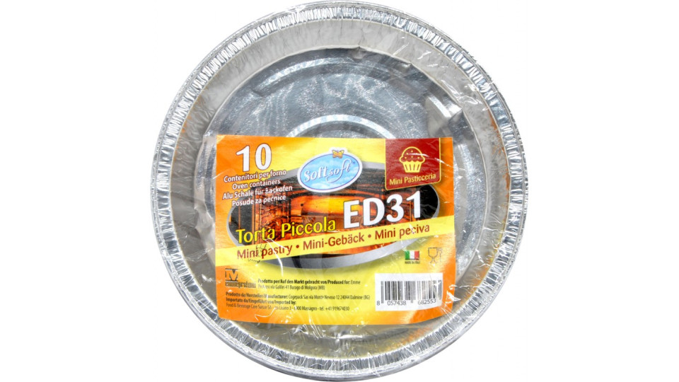 Soft soft contenitore per forno ed31 per torta pz.10