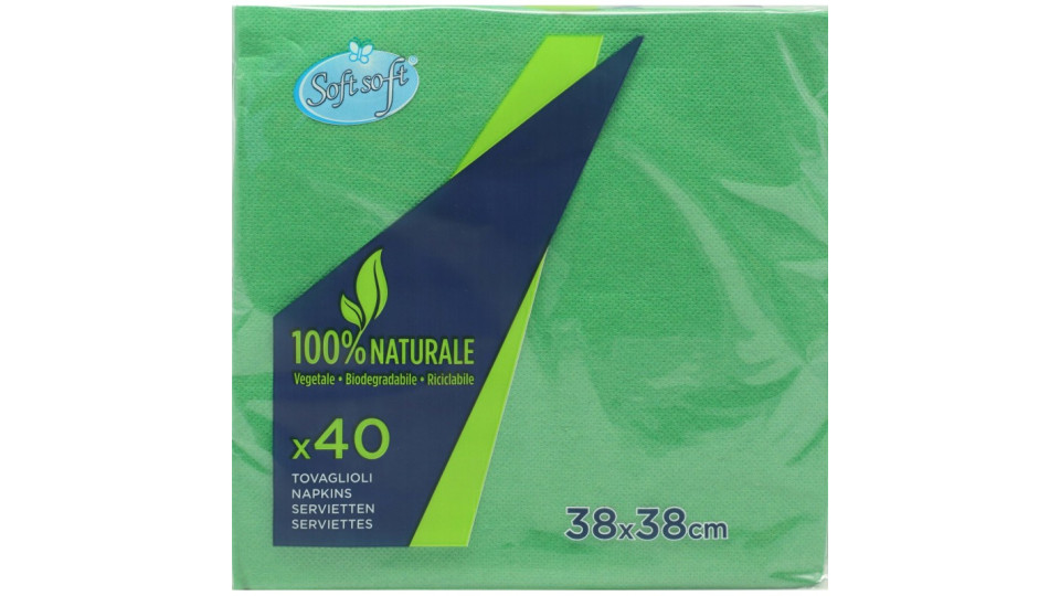 Soft Soft tovaglioli verde smeraldo 40pz cm.38x38