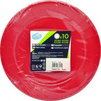Soft Soft piatti carta ric. rosso cm.23 PZ.10