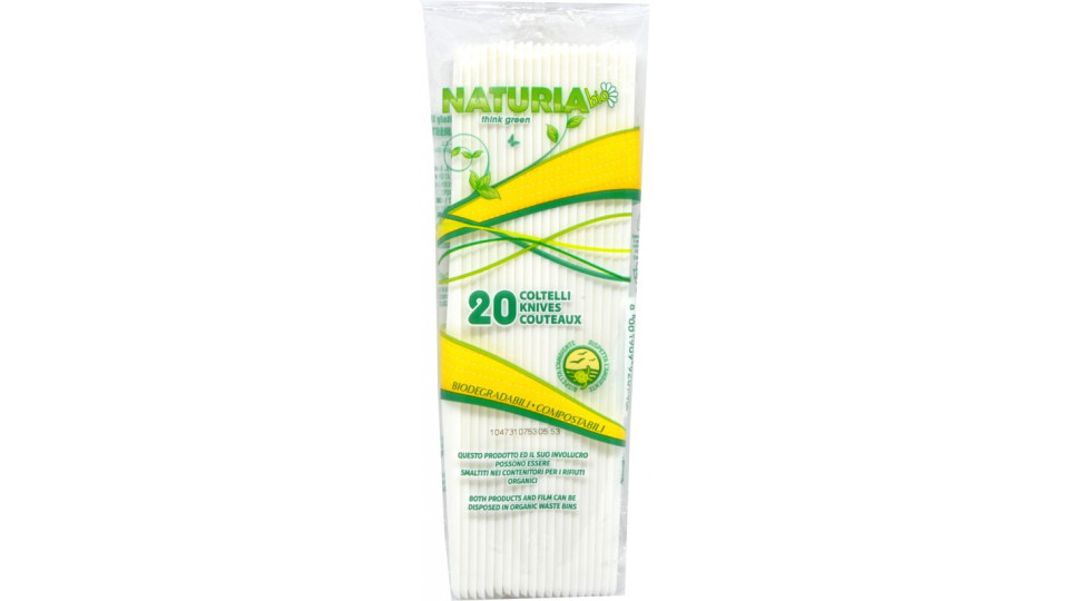 Naturia aristea coltelli plastica bio pz.20
