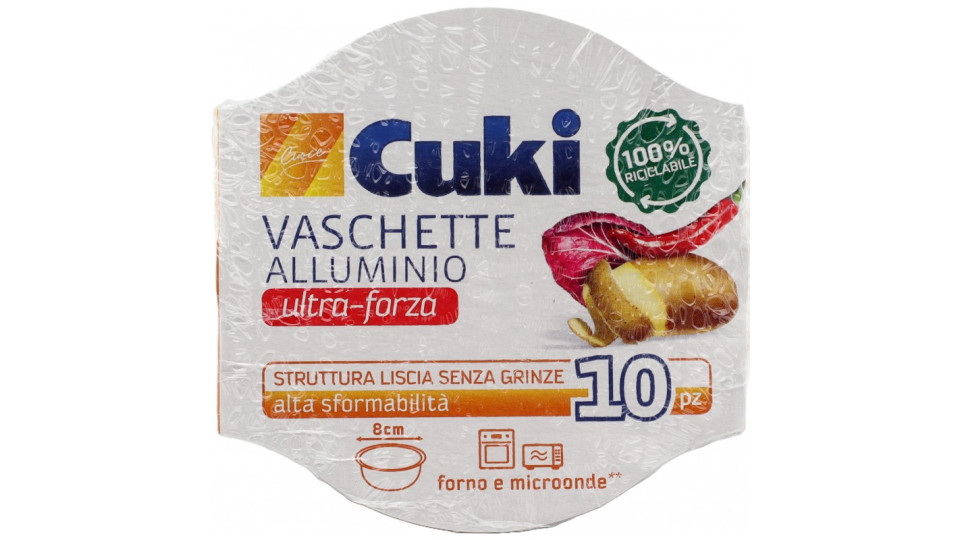 Cuki Cuoce Vaschette Alluminio diam.cm.8 pz.10 1 porzione