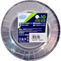 Soft Soft piatti carta compostabili argento x10