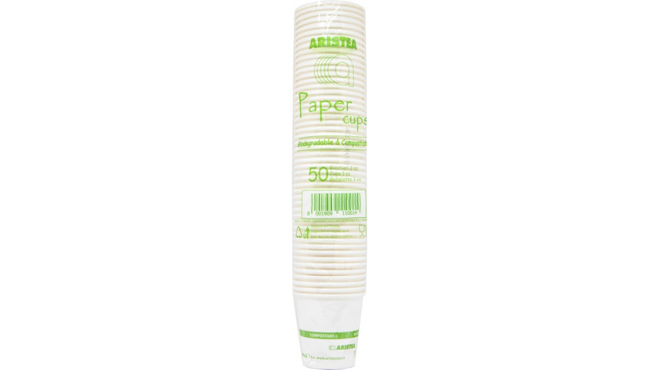 Aristea bicchieri cc.70 cartabio 3oz x50 pz.