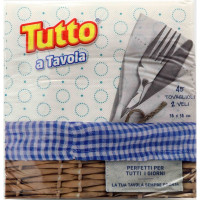 Tutto a Tavola Tovaglioli Effetto Tessuto 38 x 38 cm 2 Veli 45 pz
