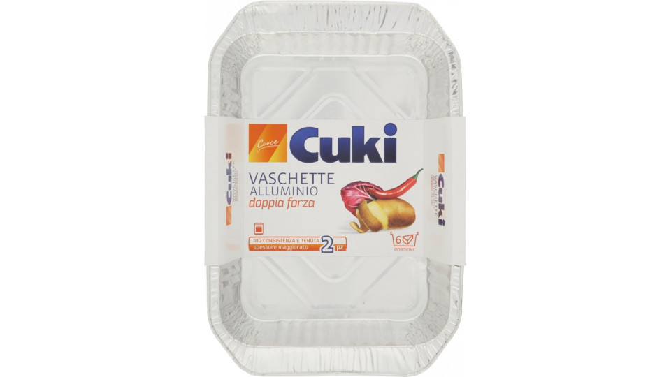 Cuki Cuoce Vaschette alluminio 6 porzioni - 2 pz (R181)