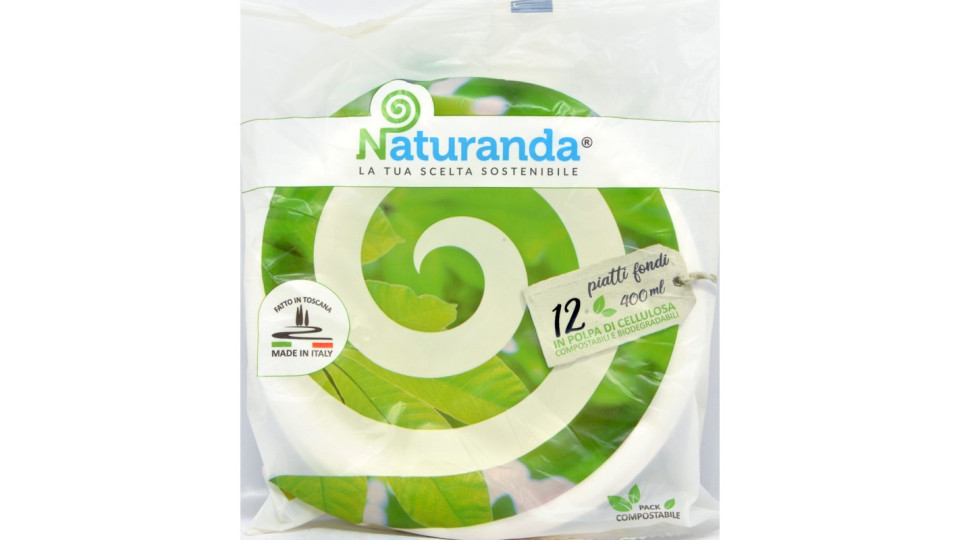 Naturanda piatti fondi bio ml.400 x12
