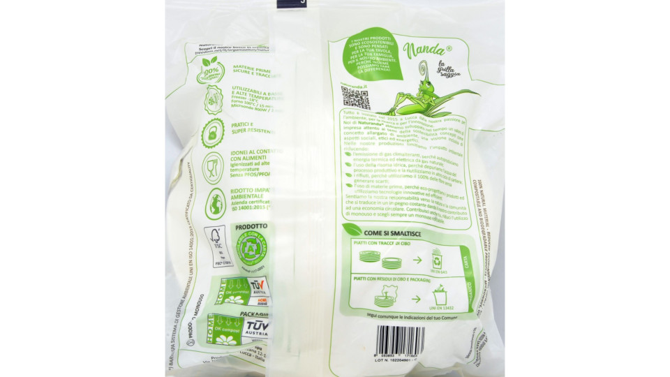 Naturanda piatti fondi bio ml.400 x12