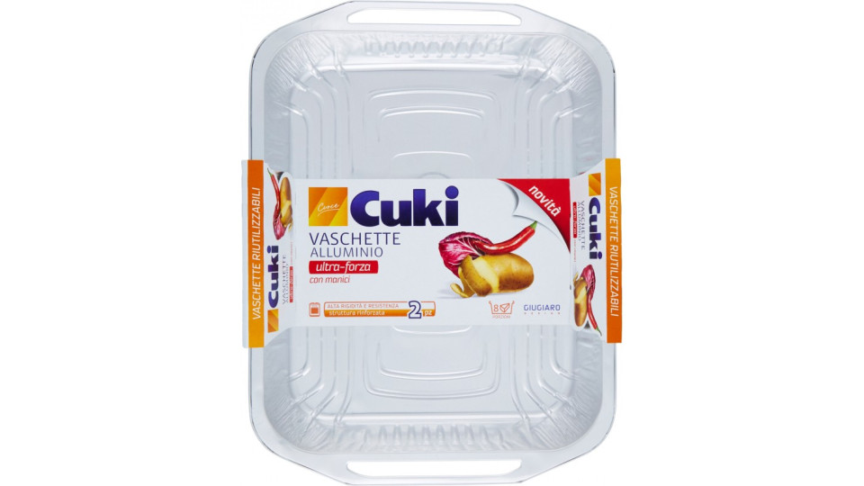 Cuki Cuoce Vaschette alluminio con manici 8porzioni - 2 pz (RS98)