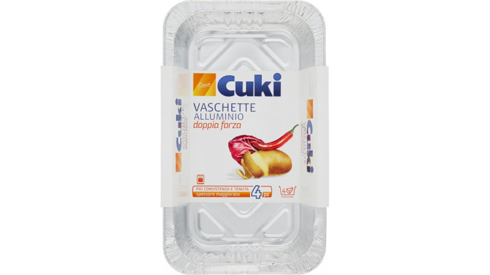 Cuki Cuoce Vaschette alluminio 4 porzioni - 4 pz (R78)