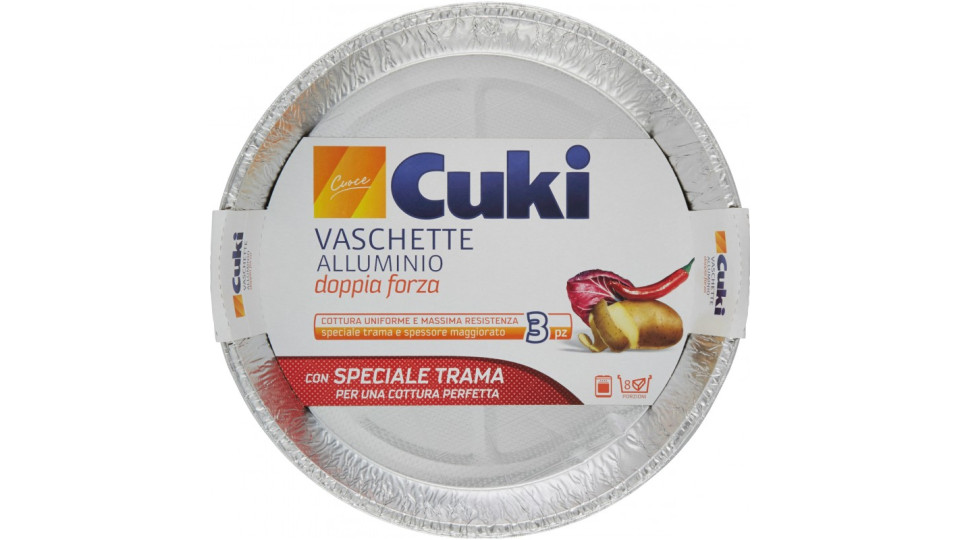 Cuki Cuoce Vaschette Alluminio TG59 8 Porzioni 3 pz