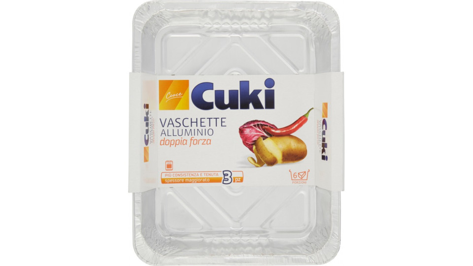 Cuki Cuoce Vaschette alluminio 6 porzioni - 3 pz (R84)
