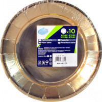 Soft Soft piatti carta compostabili oro cm.23 x10