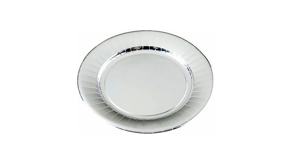 Soft Soft piatti carta argento x10 cm.23