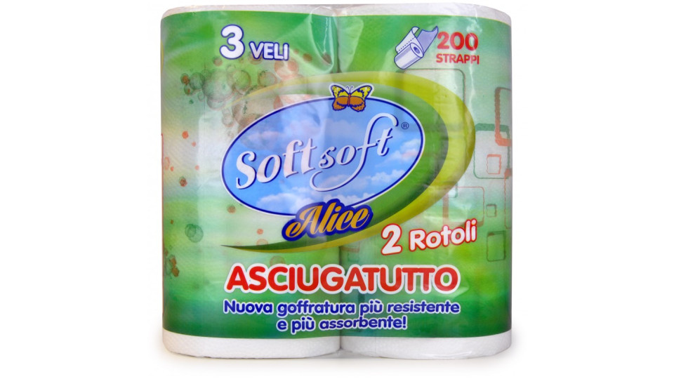 Soft soft asciugatutto alice color 2 rotoli
