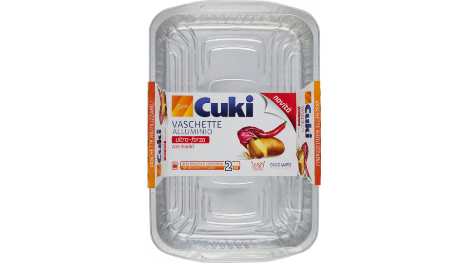 Cuki Cuoce Vaschette alluminio con manici 6porzioni - 2 pz (RS86)