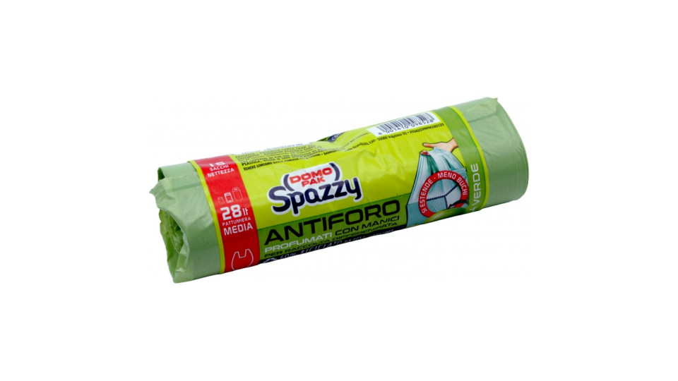Domopak Spazzy sacchi nettezza lt.28 cm.52x54 Mela Verde pz.15