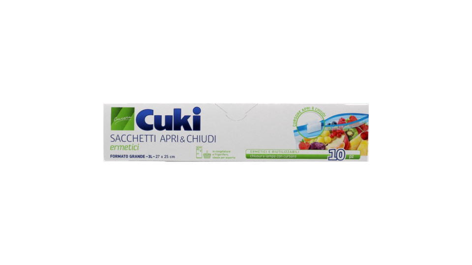 Cuki Conserva Sacchetti Apri & Chiudi ermetici grandi (10...
