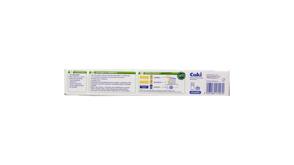 Cuki Conserva Sacchetti Apri & Chiudi ermetici grandi (10...
