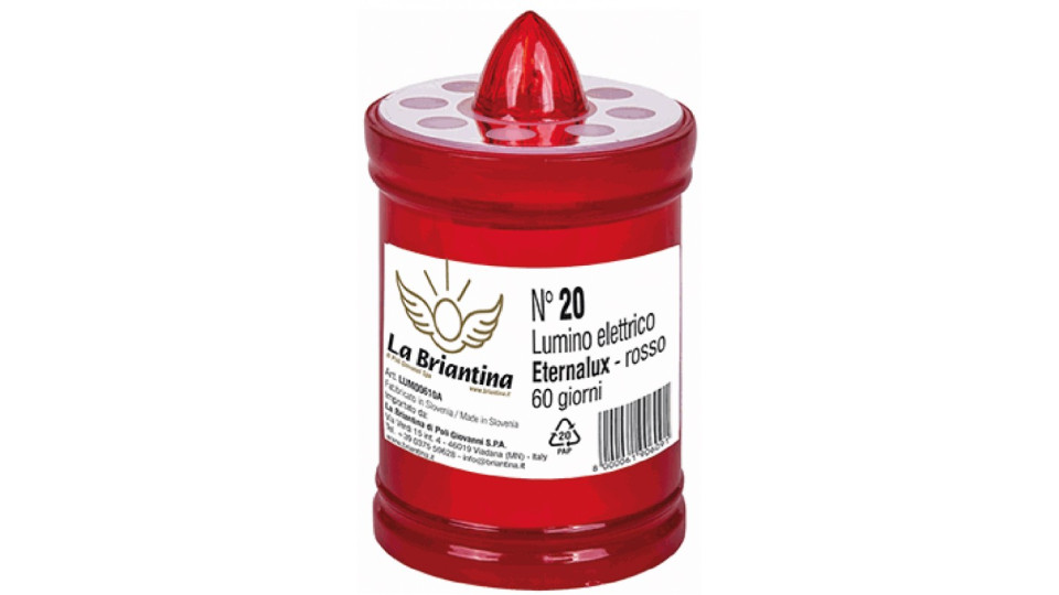 Lumino eternalux con pila 60 gg rosso elettrico