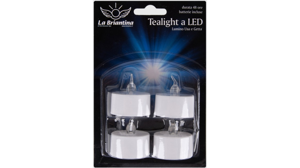 Candela tea light elettr diam. cm 3,8 4pz