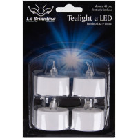 Candela tea light elettr diam. cm 3,8 4pz