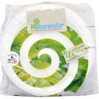 Naturanda piatto piano bio bianco cm.23 x12