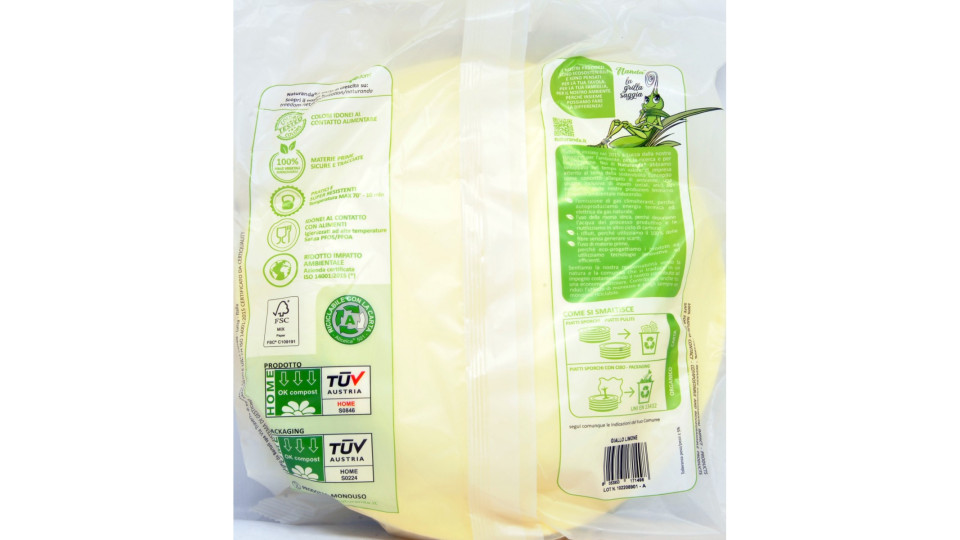 Naturanda piatto piano bio giallo cm.23 x10