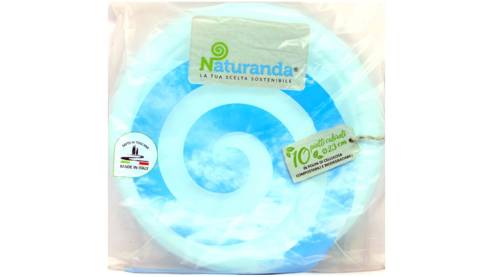 Naturanda piatto piano bio azzurro cm.23 x10