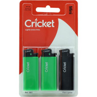 Cricket accendini blister x3 misti