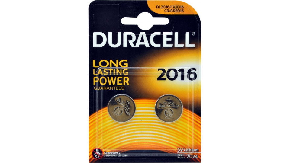 Duracell 2016 Batteria Bottone al Litio Specialistica 3V...