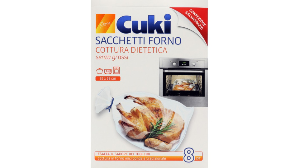 Cuki Cuoce Sacchetti Forno Cottura Dietetica senza grassi 25 x...