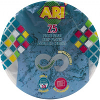 Aristea piatti fondi cm.22 riutiilizzabili x25