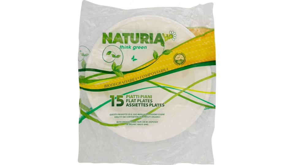 Naturia bio Piatti Piani 15 pz.