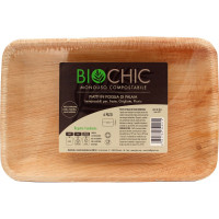 Biochic piatto rettangolare in foglia di palma cm.16x24 pz.6