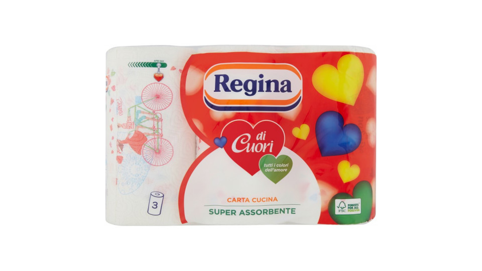Regina di cuori asciugatutto 3pezzi