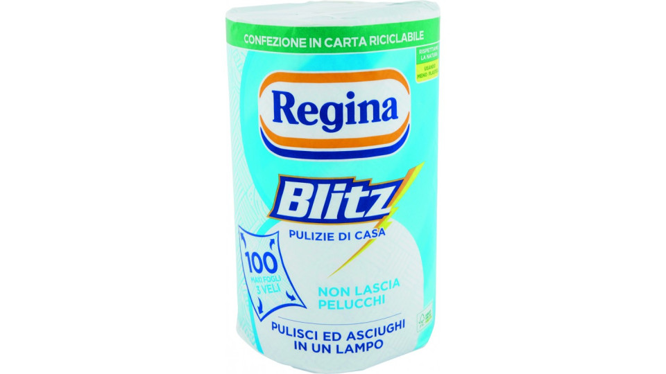 Regina blitz rotolone vetro e superfici lucide