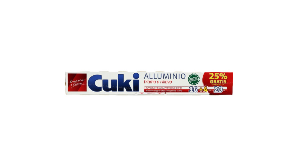 Cuki Alluminio Conserva e Cuoce trama goffrata mt.16+4 (20 mt)