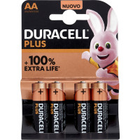 Duracell Plus AA Batterie Stilo Alcaline confezione da 4 1.5V...