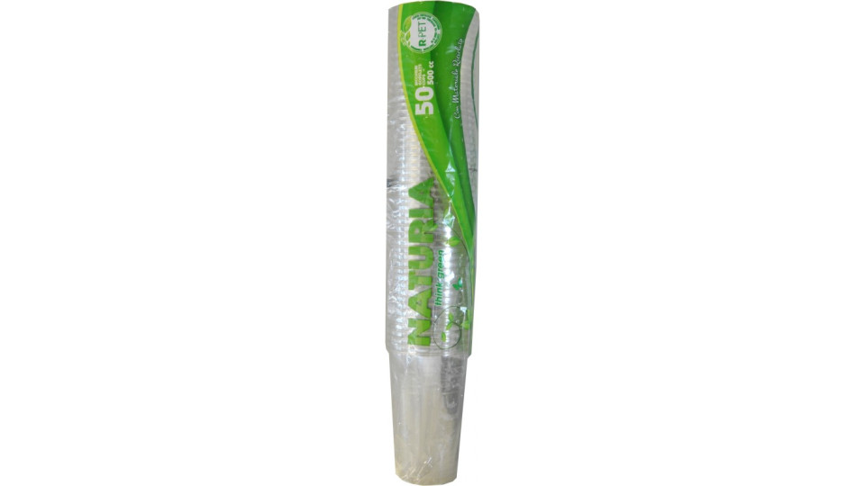 Naturia bicchieri 500cc r-pet pz.50 bio