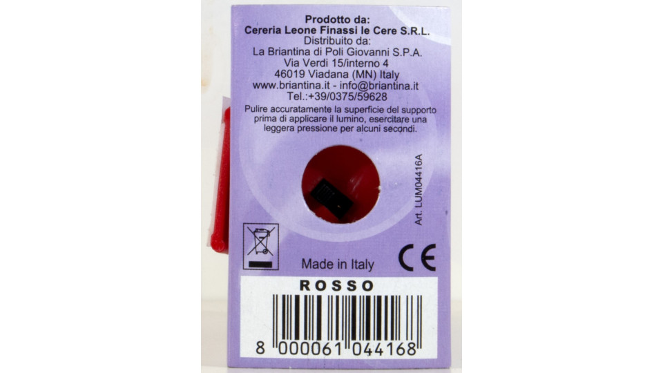 Lumino elettrico rosso con adesivo 120 gg elettrico
