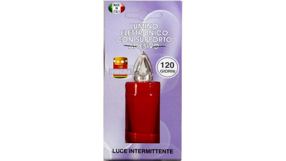 Lumino elettrico rosso con adesivo 120 gg elettrico