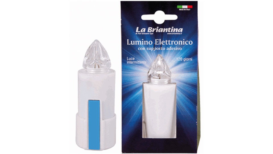 Lumino elettrico bianco con adesivo 120 gg